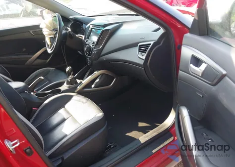 2013 Hyundai Veloster Turbo W/Black z USA, uszkodzony, nr VIN KMHTC6AEXDU138141